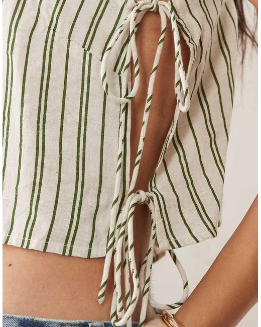 ASOS Blue Square Neck Beach Top