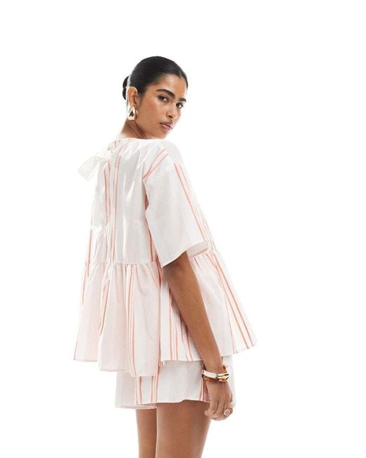 ASOS White Pocket Detail Co-Ord Short