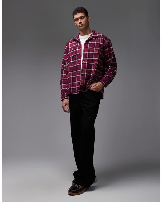 Obey – harold – langärmliges flanellhemd in Multicolor für Herren