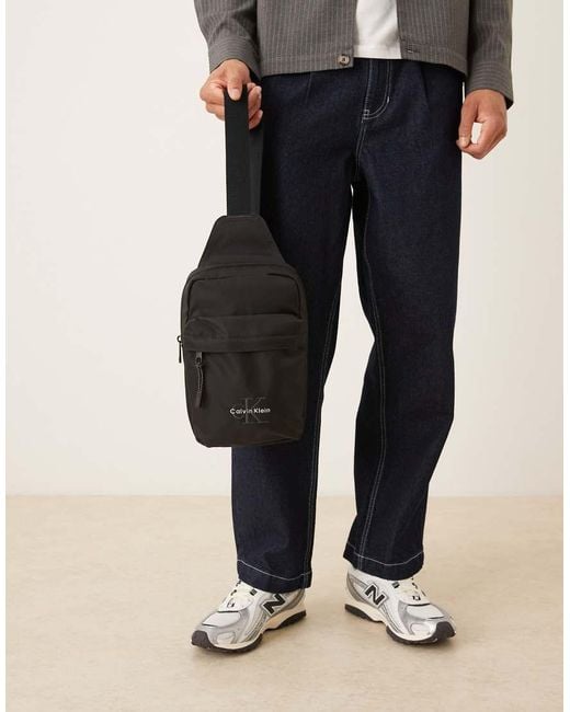 Calvin Klein Gray Bold Sling Bag for men