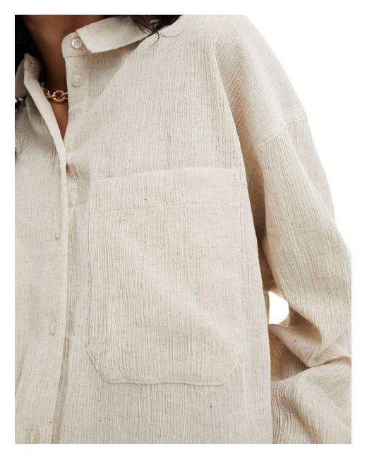 ASOS White Oxford Crinkle Shirt