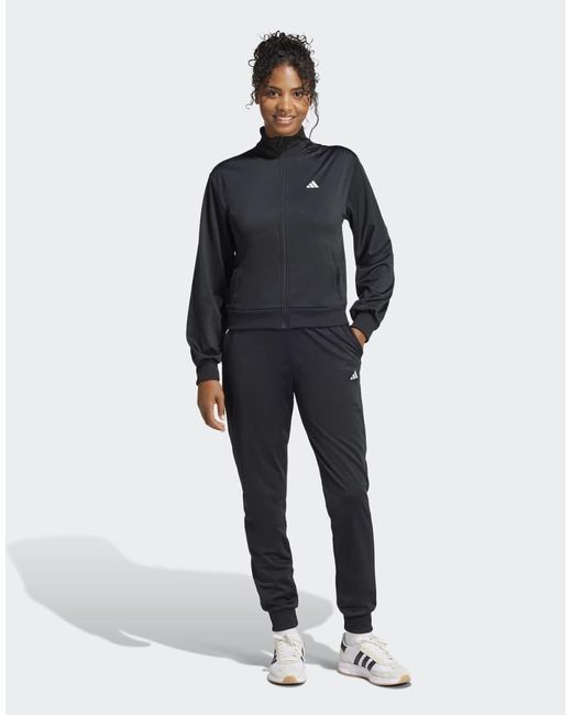 adidas Originals Essentials Feel Cozy Track Suit in Blue | Lyst UK