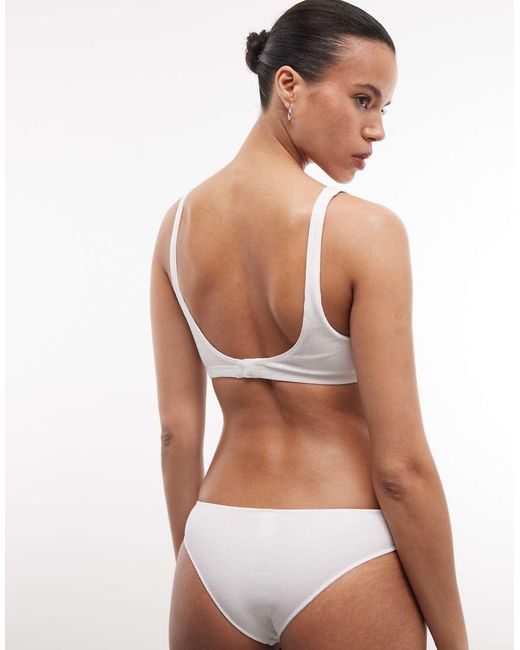 Weekday White 2-Pack Mix And Match Clean Ribbed Brazilian Briefs