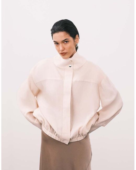 ASOS Pink Techy Funnel Utility Windbreaker Jacket