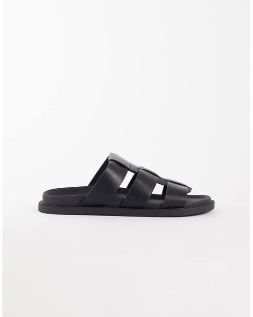ASOS Black Classic Strap Sandals for men