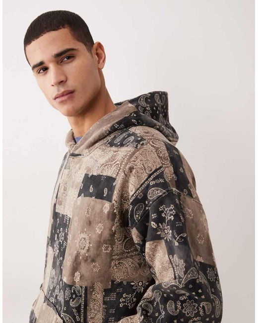 Abercrombie & Fitch Brown Essential Tile Graphic Hoodie for men