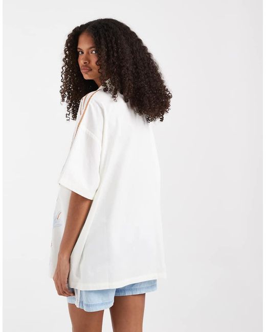 Adidas Originals White Embroidered Resort Shirt