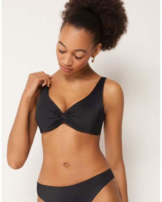 Calzedonia Black Fuller Bust Balconette Bikini Top Premium Sculpt
