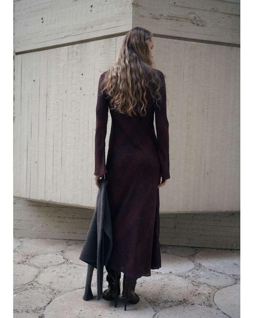 Mango Black Long Sleeve Maxi Dress