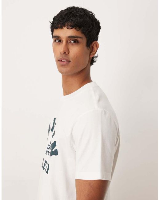 Calvin Klein White Collegiate Chest Graphic T-shirt for men