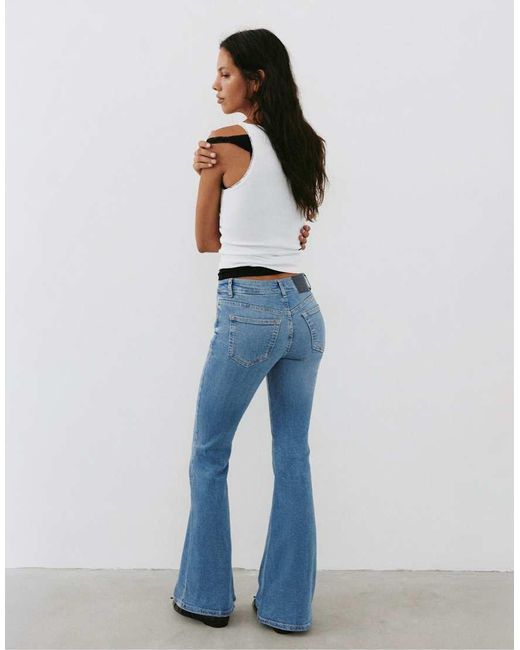 Pull&Bear Blue Tall Skinny Flared Jeans
