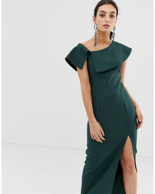 river island green maxi dress