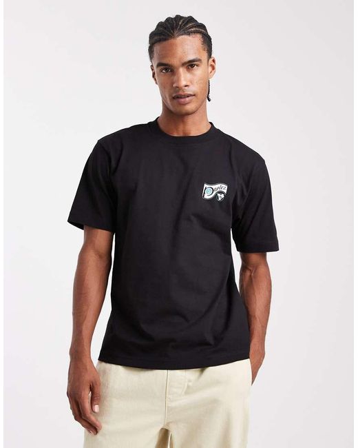 Camiseta Negra Con Logo Gráfico Deportivo Y Estampado En La Espalda De Parlez de hombre de color Black