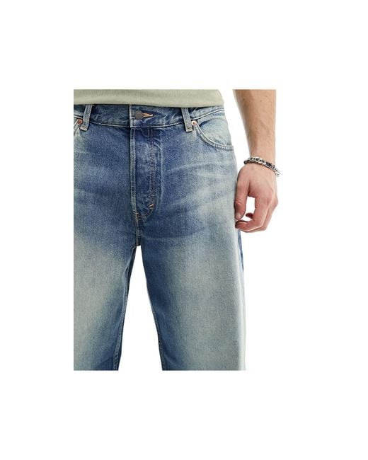 Weekday Blue Sphere Low Waist Loose Fit Jeans for men
