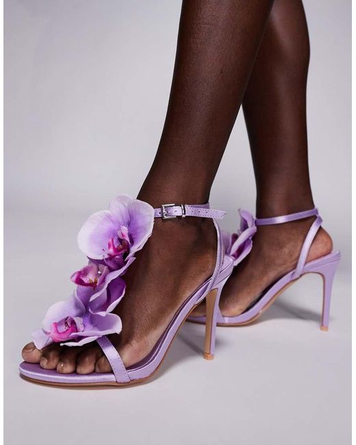 Public Desire Purple Melika Orchid Heeled Sandals