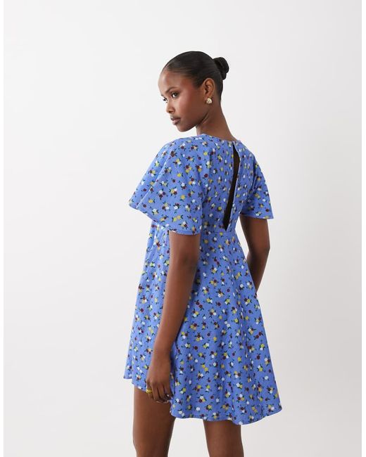 ASOS Blue Smock T-shirt Mini Dress