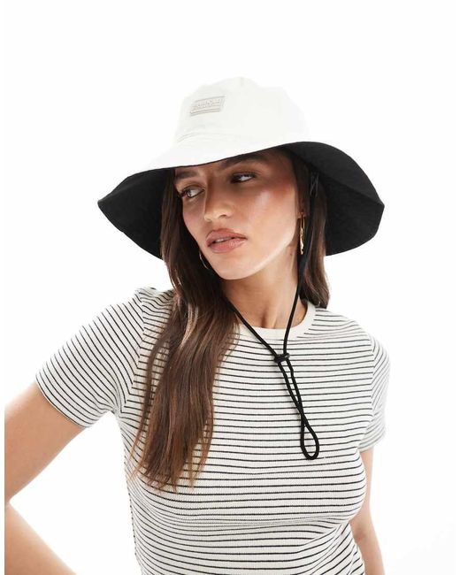Barbour White Kyra Bucket Hat