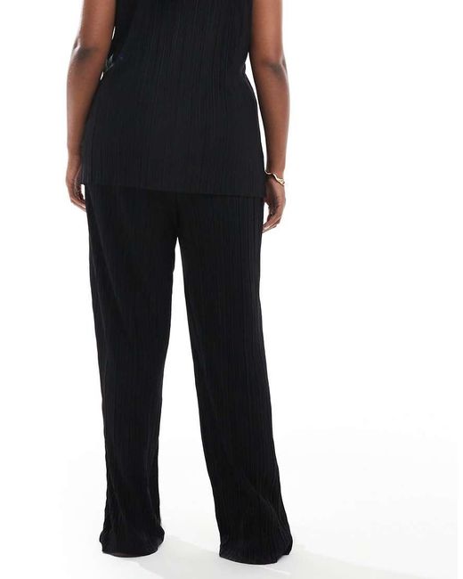 Vero Moda Black Plisse Trouser Co-ord