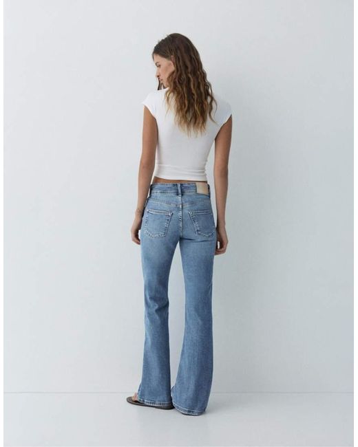 Pull&Bear Blue Low-rise Bootcut Jeans