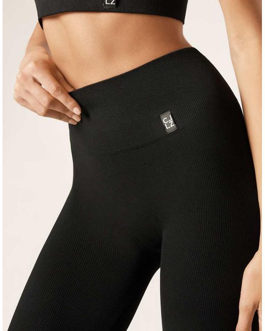 Calzedonia Black Seamless Sports Leggings
