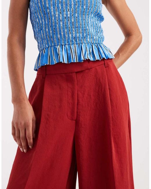 ASOS Red Low Rise Mensy Pants