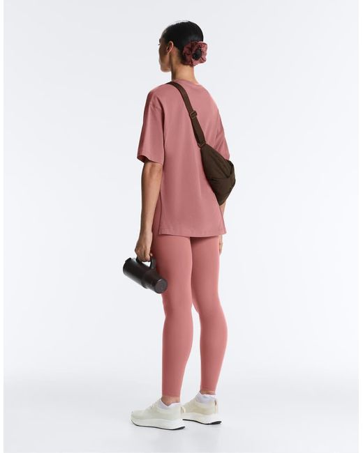 Oysho Red Short Sleeve Cotton Blend T-shirt