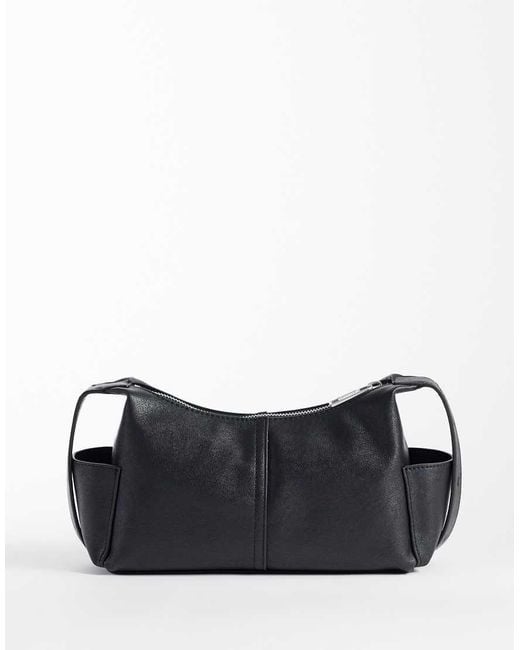 Calvin Klein Black Monologo Crossbody Bag With Pockets