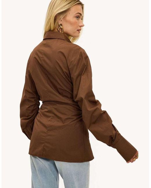 Loavies Brown Magical Autumn Button Blouse