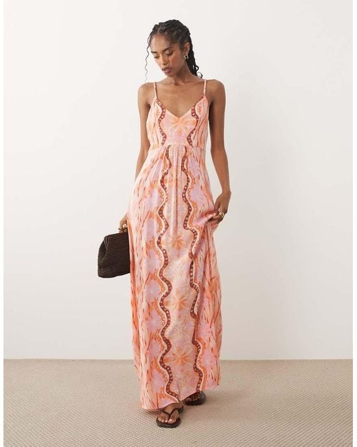 Mango Pink Teen Halterneck Maxi Dress
