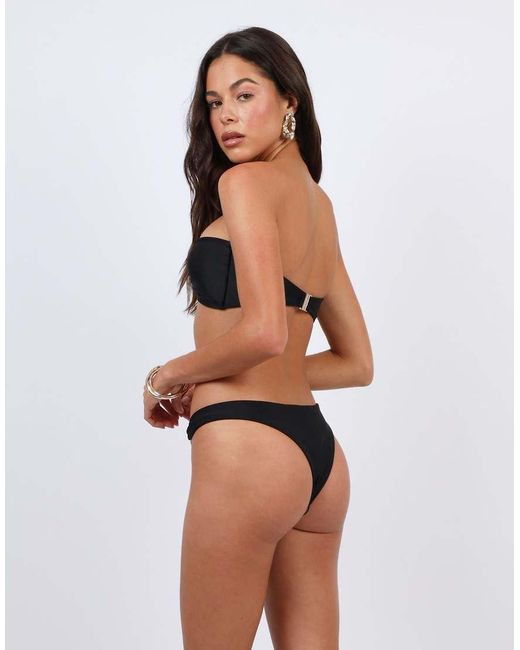 SIMMI Black Miele Ring Detail Bikini Bottoms