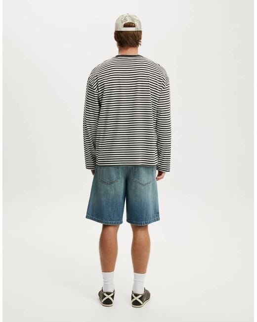Cotton On Gray Baggy Denim Short for men