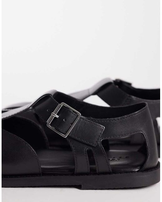 ASOS Black Closed Fisherman Sandals for men