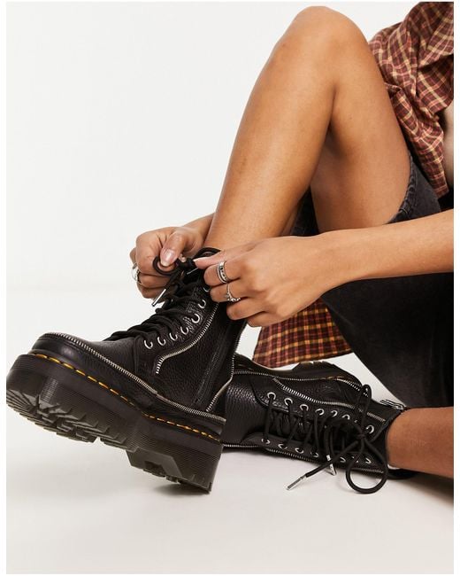 Dr. Martens Jadon Quad Zip Boots in Black | Lyst Dr. Martens Jadon Quad Zip Boots in Black | Lyst