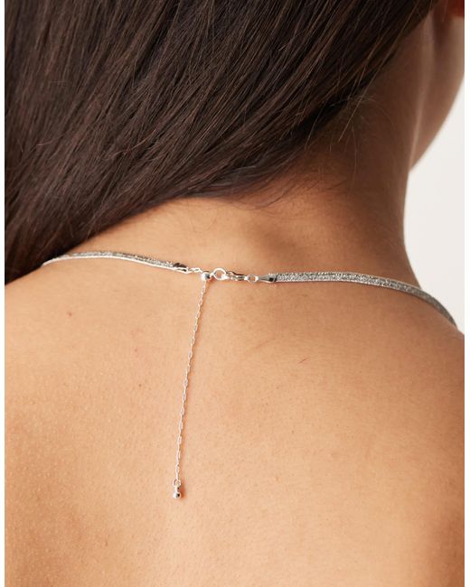 Accessorize Natural – glitzernde omega-kette aus plattiertem edelstahl