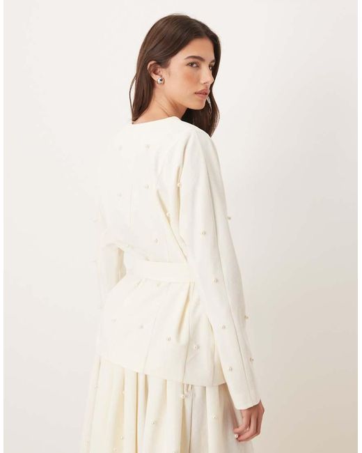 Sister Jane White Dream Pearl Embellished Jacket