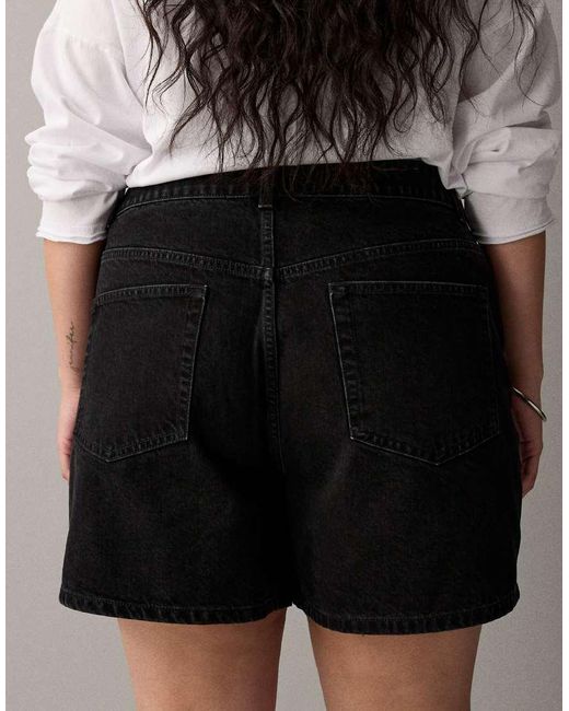 ASOS Black Asos Design Curve Denim Dad Short