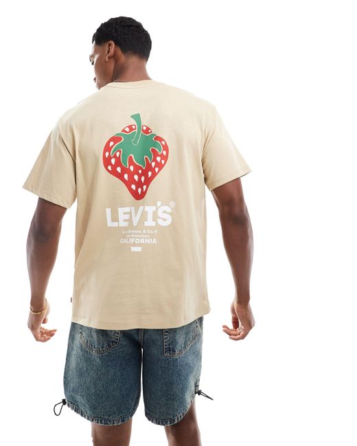 Camiseta color arena con estampado Levi's de hombre de color Natural
