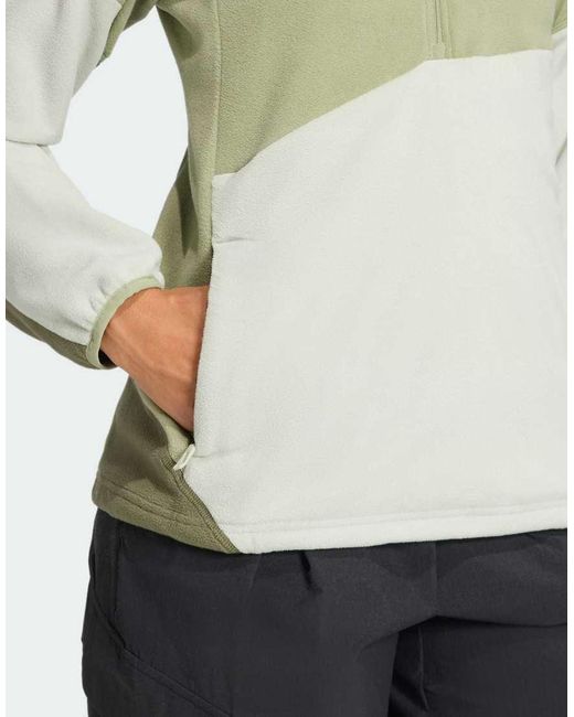 Adidas Originals Green Terrex Multi Climawarm Fleece Anorak