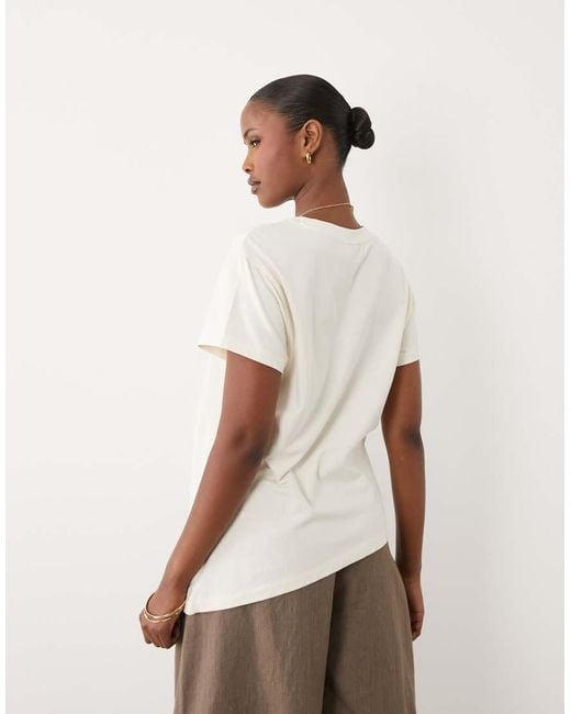 Jdy White Asymmetric Hem T-shirt