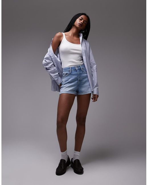 Pantaloncini Di Jeans Hot Pants Chiaro di Tommy Hilfiger in Gray