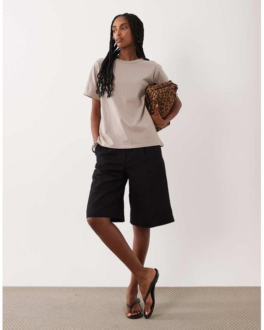 Abercrombie & Fitch Natural Oversized Short Sleeve Everyday T-shirt