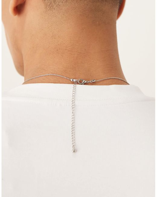 ASOS – farbene halskette mit kunstperlen-anhängern in White für Herren