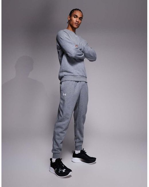 Under Armour Gray Rival Fleece joggers for men