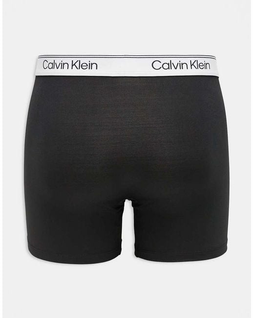Calvin Klein Black Microfiber Stretch 3 Pack Boxer Briefs for men