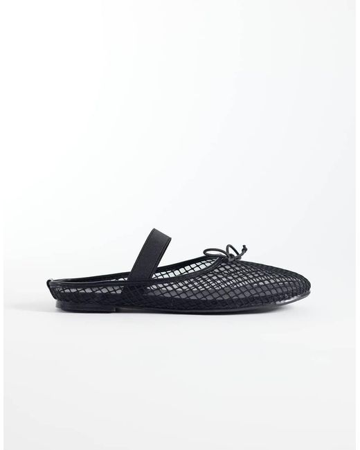 Schuh Blue Linnet Slip On Mesh Ballet Flats