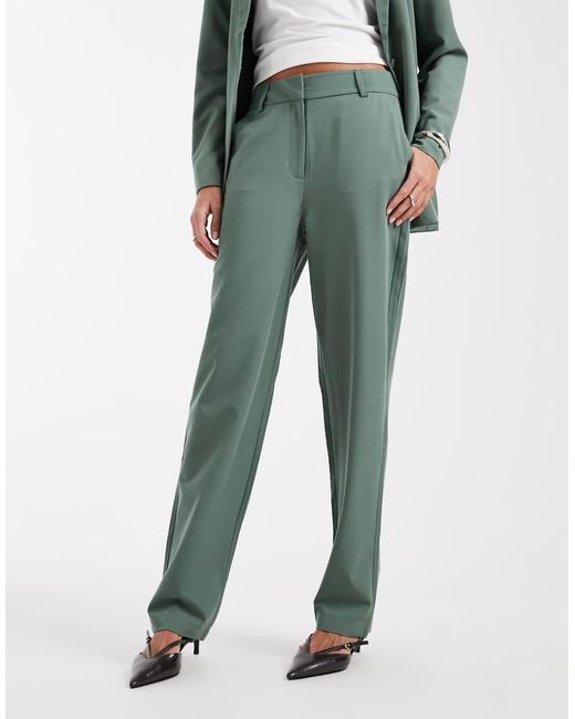 Vero Moda Green Straight Leg Tailored Pants