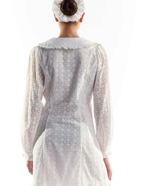 Collective The Label White Button Down Mini Dress