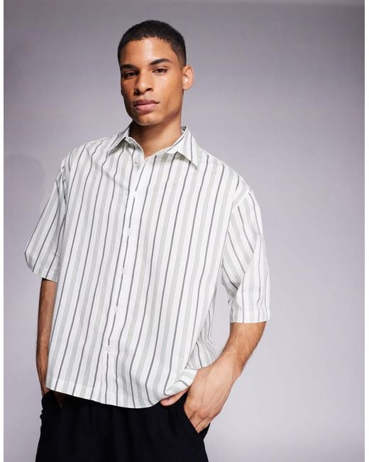 ASOS White Boxy Regular Shirt for men