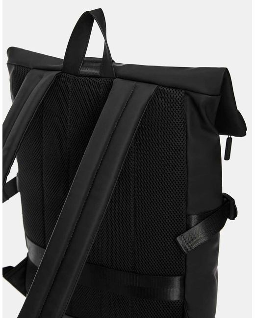 Zaino Gommato di Pull&Bear in Black da Uomo
