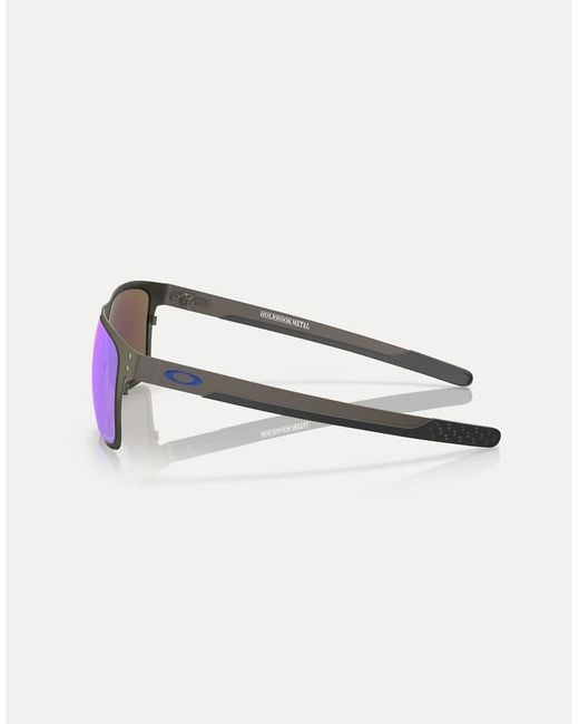 Oakley Blue Holbrook Metal Square Polarised Sunglasses With Mirrored Lens for men